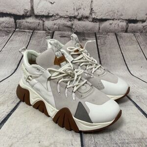 Versace Sneaker Mens Size 8US‎ 41EU Squalo Hiker White Leather Light Gray Medusa